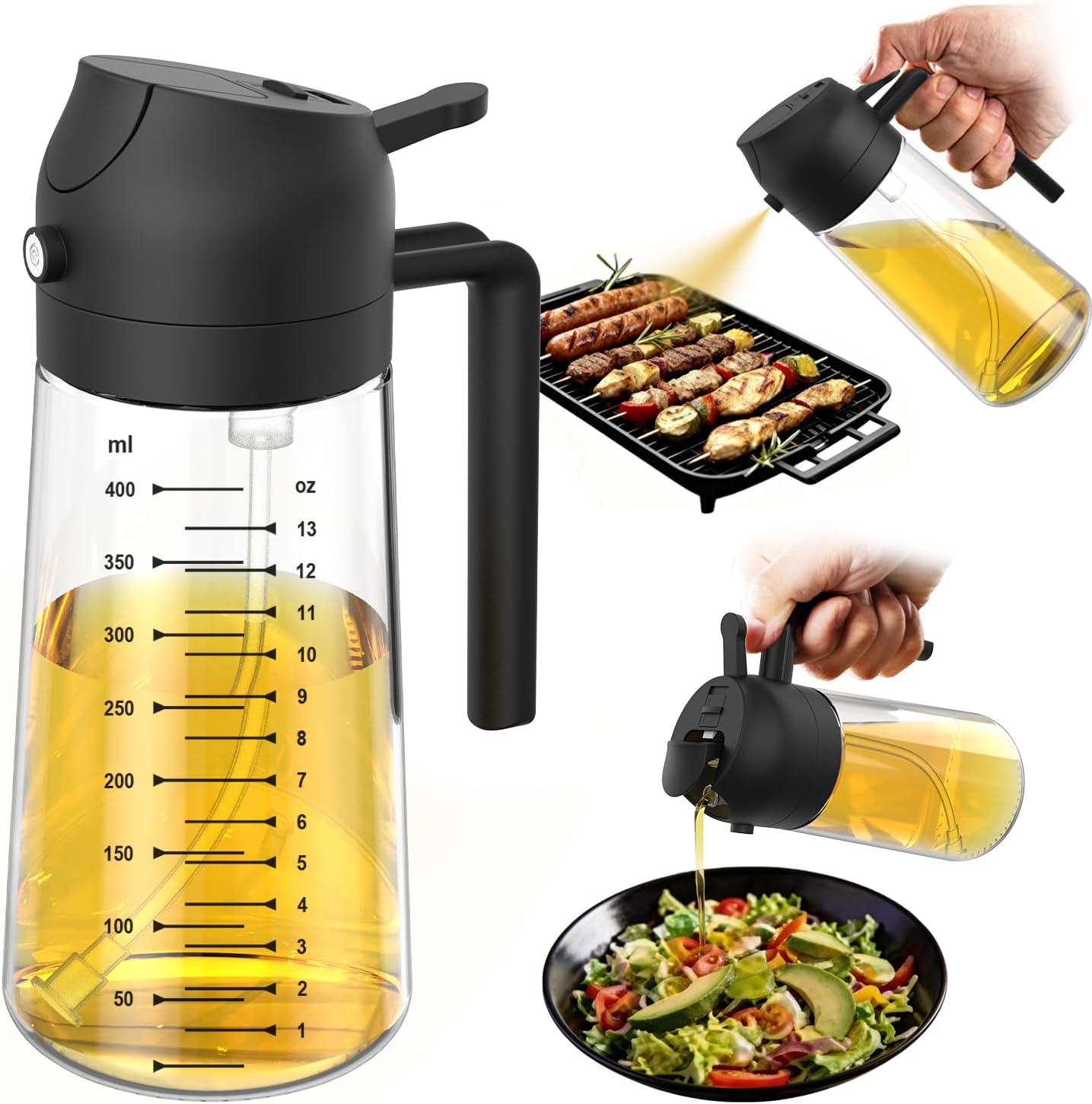 2-in-1 Glass Olive Oil Sprayer