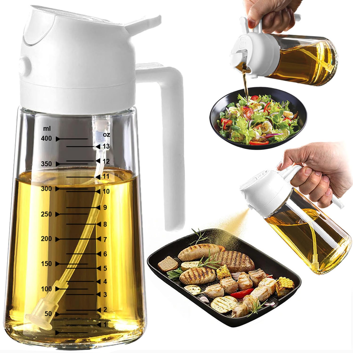 2-in-1 Glass Olive Oil Sprayer