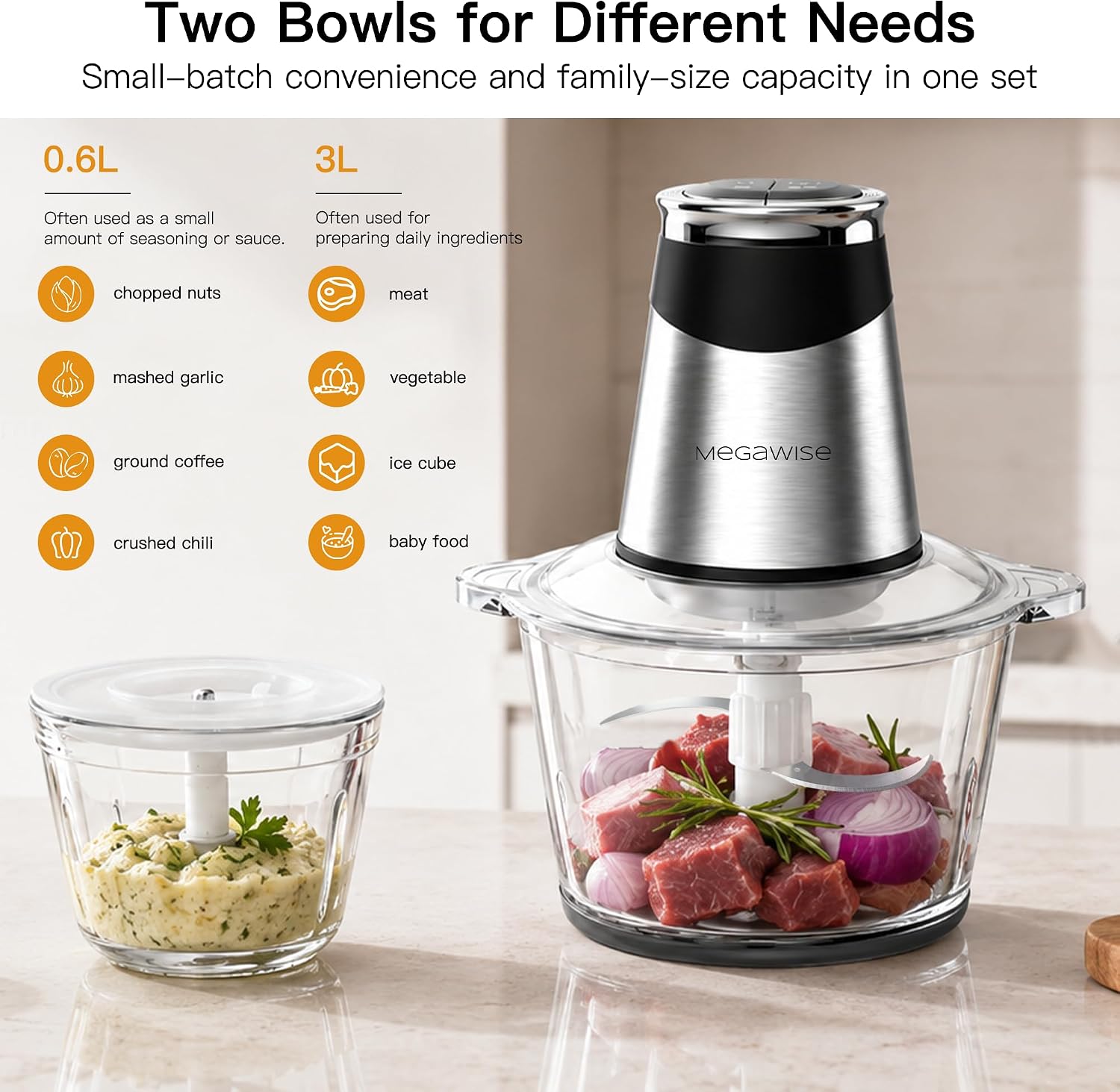 MegaWise Food Processor & Meat Grinder