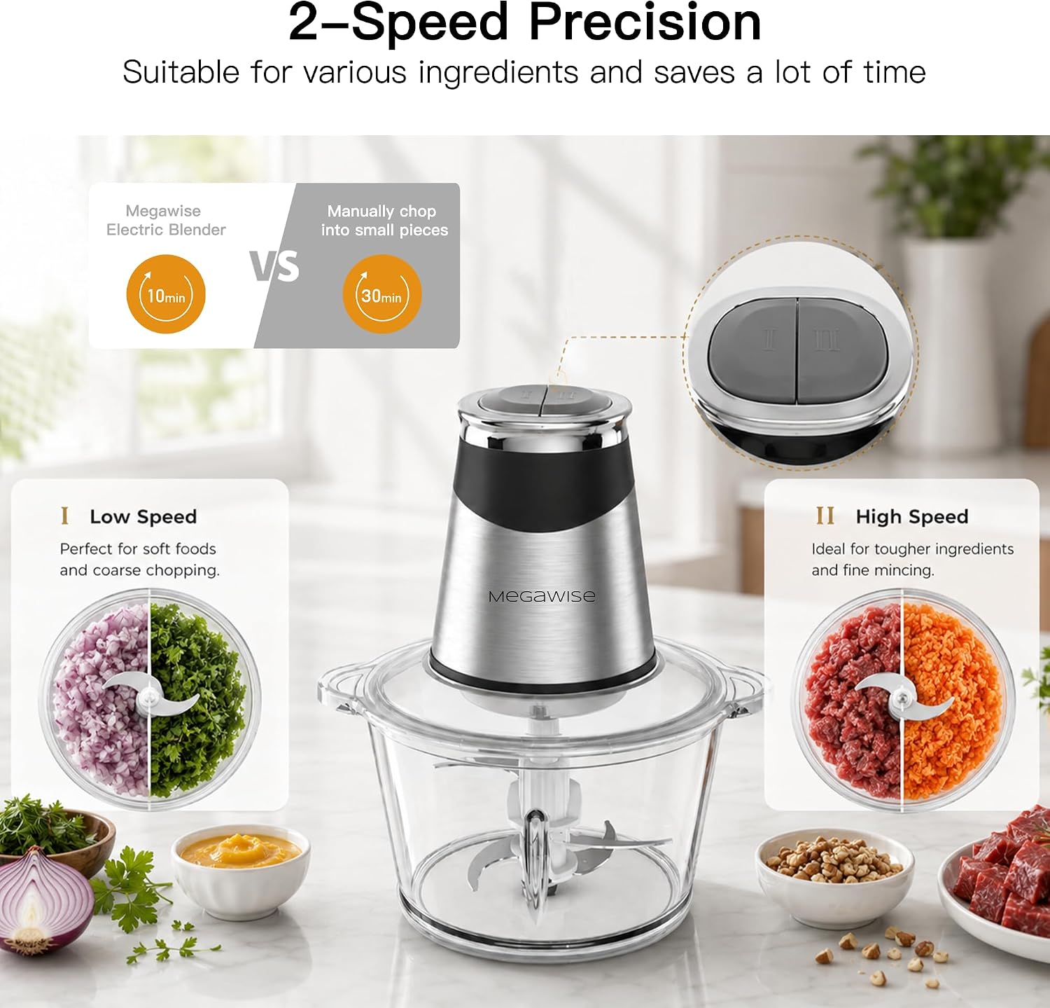 MegaWise Food Processor & Meat Grinder