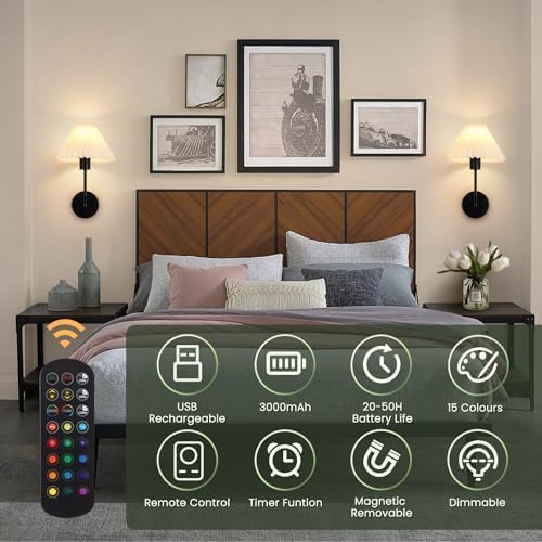 Rechargeable Wireless Wall Sconce Set