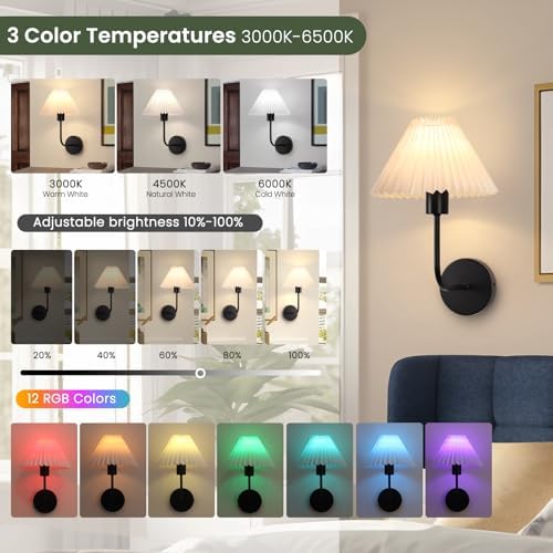 Rechargeable Wireless Wall Sconce Set