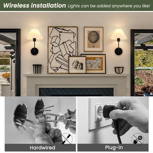Rechargeable Wireless Wall Sconce Set
