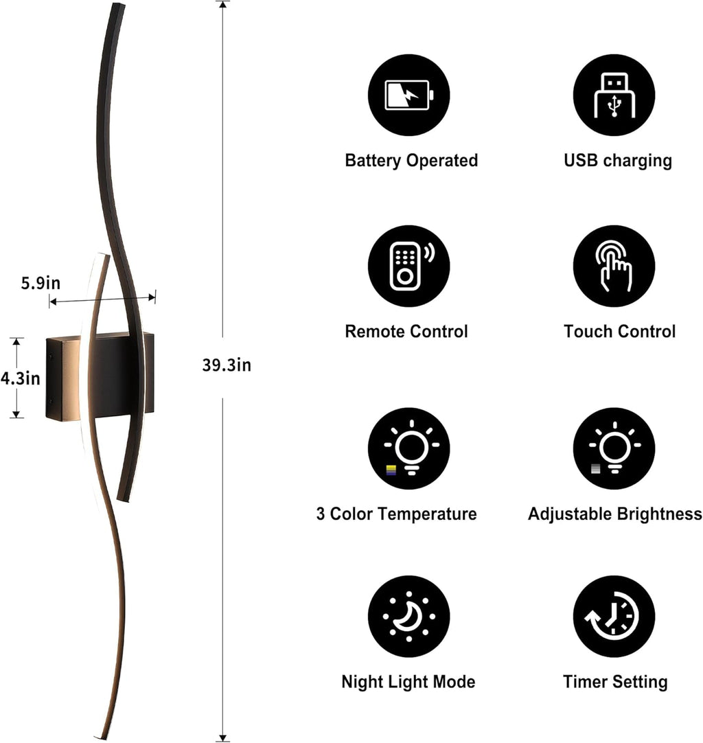 Kartoosh Wireless Wall Sconce Set