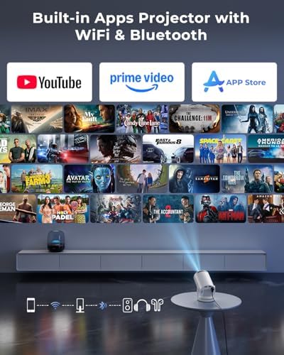 Mini Portable WiFi Bluetooth Projector