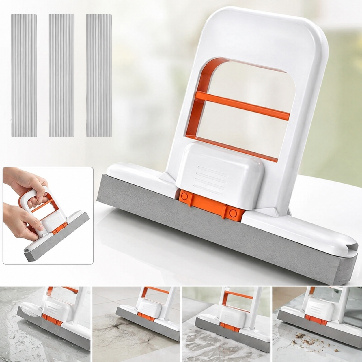 Self-Squeezing Foldable Sponge Mop