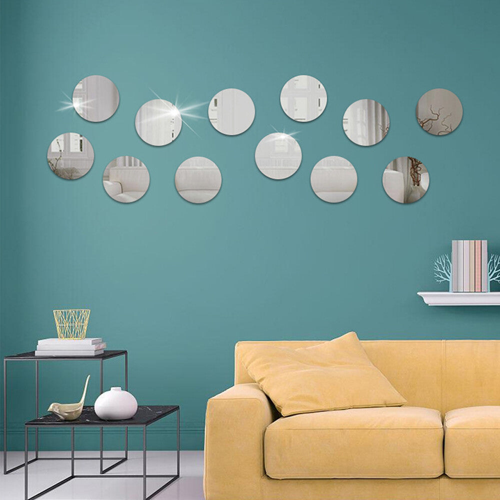 Round Acrylic Mirror Wall Sticker