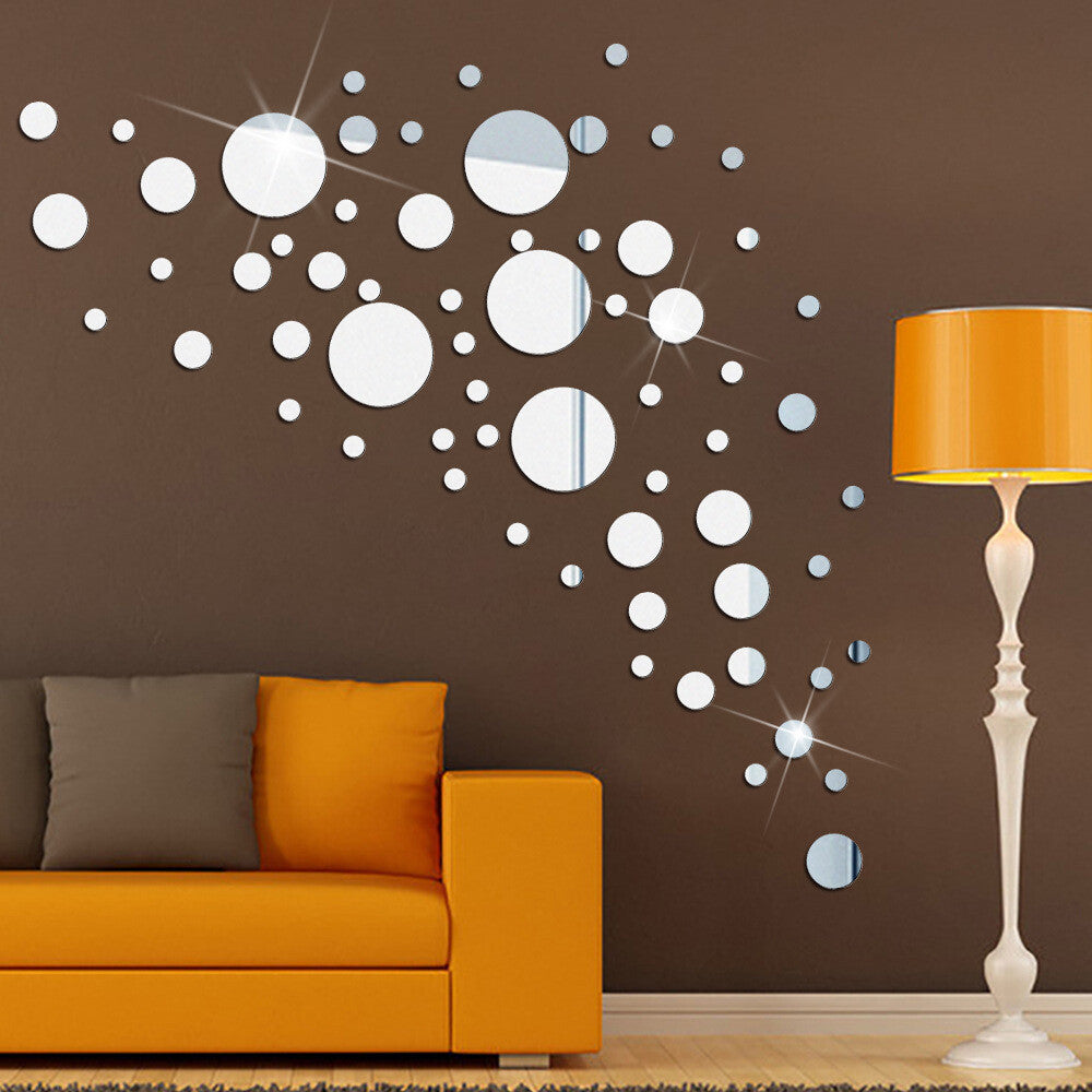 Round Acrylic Mirror Wall Sticker