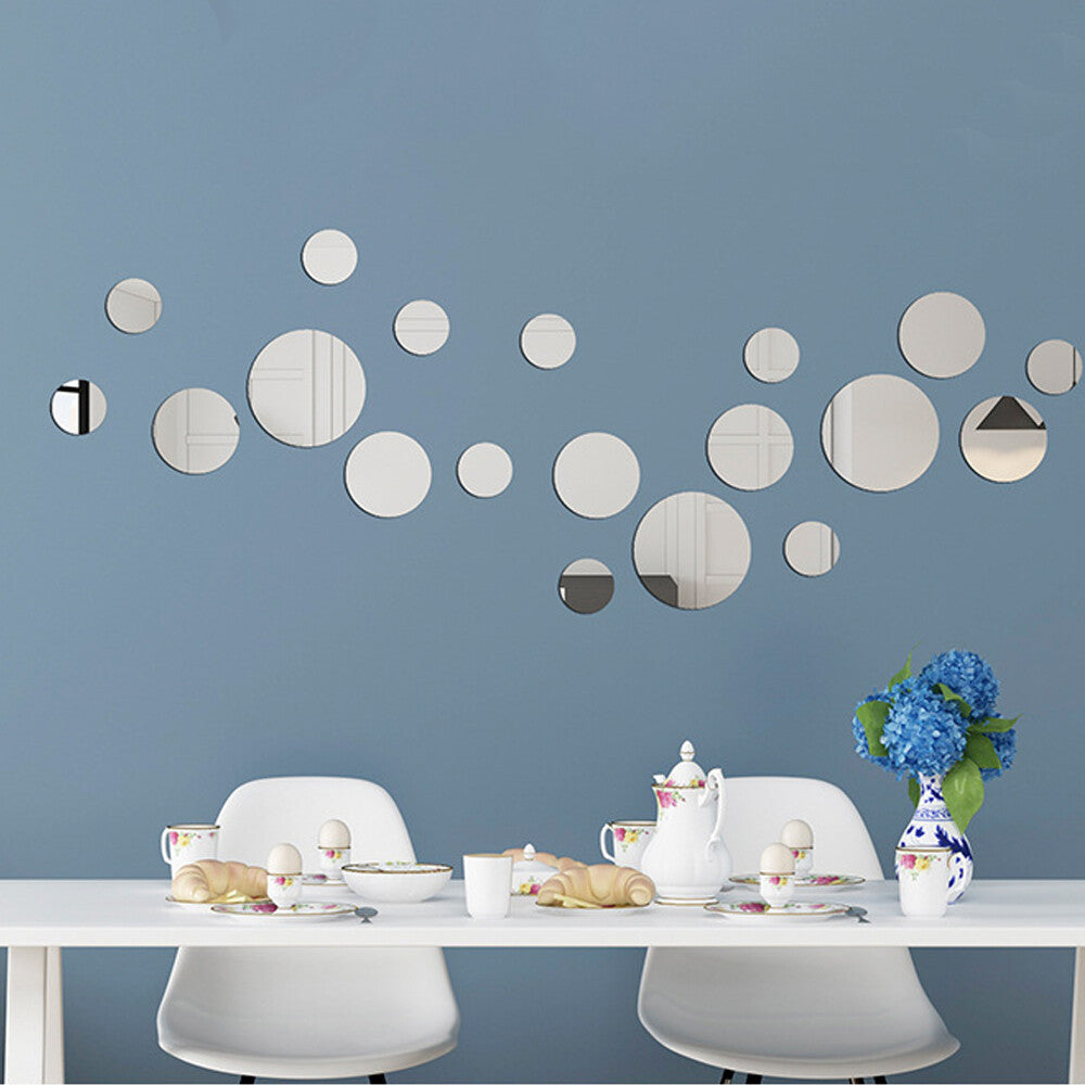 Round Acrylic Mirror Wall Sticker