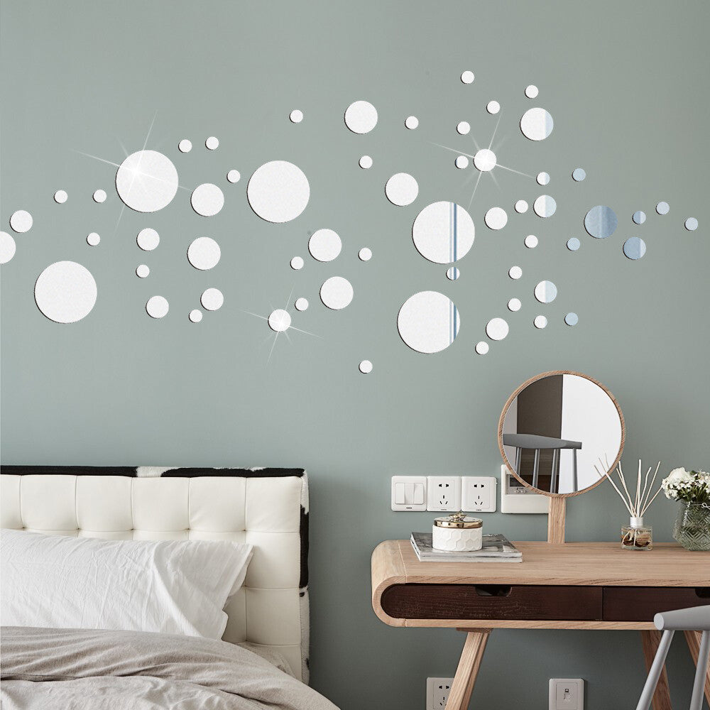 Round Acrylic Mirror Wall Sticker